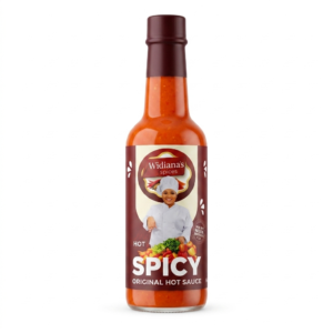 Widiana's Original Hot Sauce 3 oz small round bottle all natural Caribbean spicy sauce no preservatives gluten free vegan 10 calories made in Indianapolis Indiana FDA registered